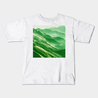 Tropical Green Mountains Oil Effects 1 Kids T-Shirt